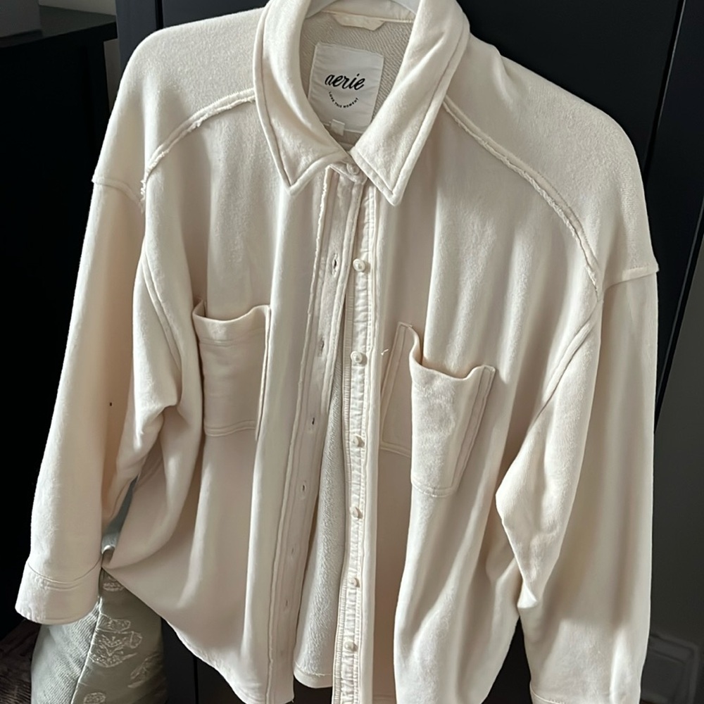 Aerie cream shacket